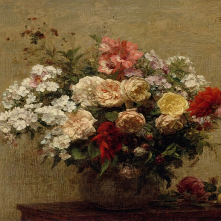 Πινακας σε καμβά FANTIN LATOUR - SUMMER FLOWERS - Αντιγραφα ζωγραφων Sticky 5
