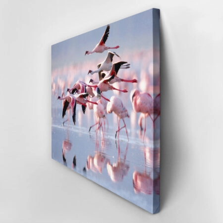 Πινακας σε καμβά FLAMINGOS - Πουλια Sticky 4