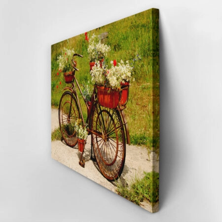 Πινακας σε καμβά FLOWERS BIKE - Ποδηλατα Sticky 4