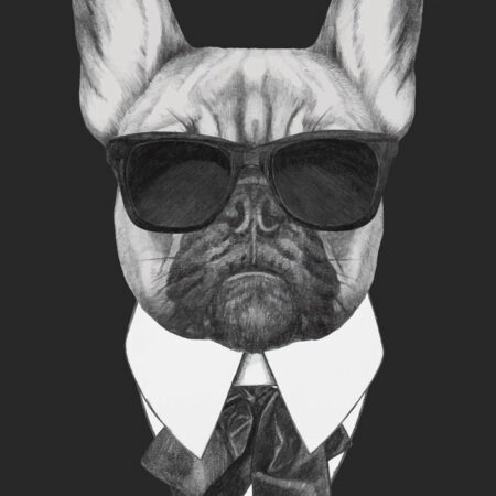 OUTLET Πινακας σε καμβά FRENCH BULLDOG DOG IN BLACK 65x100cm - OUTLET Sticky 5