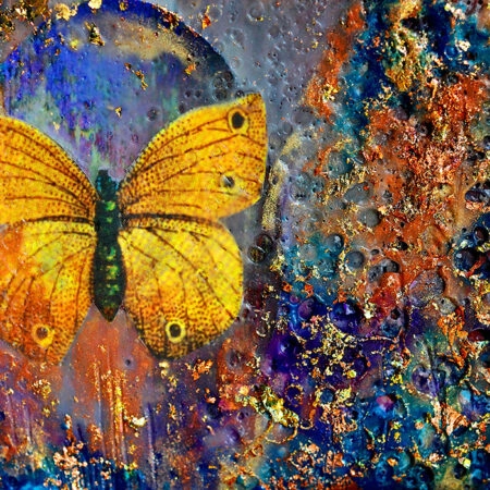 Πινακας σε καμβά GOLDEN BUTTERFLY - Πεταλουδες Sticky 5