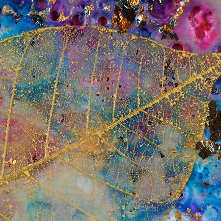 Πινακας σε καμβά GOLDEN LEAF - Botanical - Φυτα Sticky 5