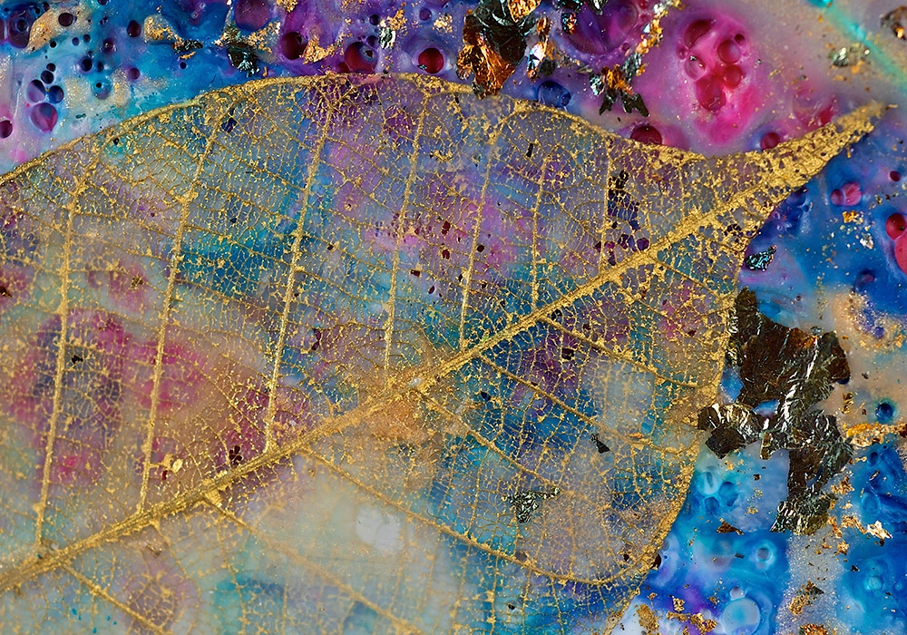 Πινακας σε καμβά GOLDEN LEAF