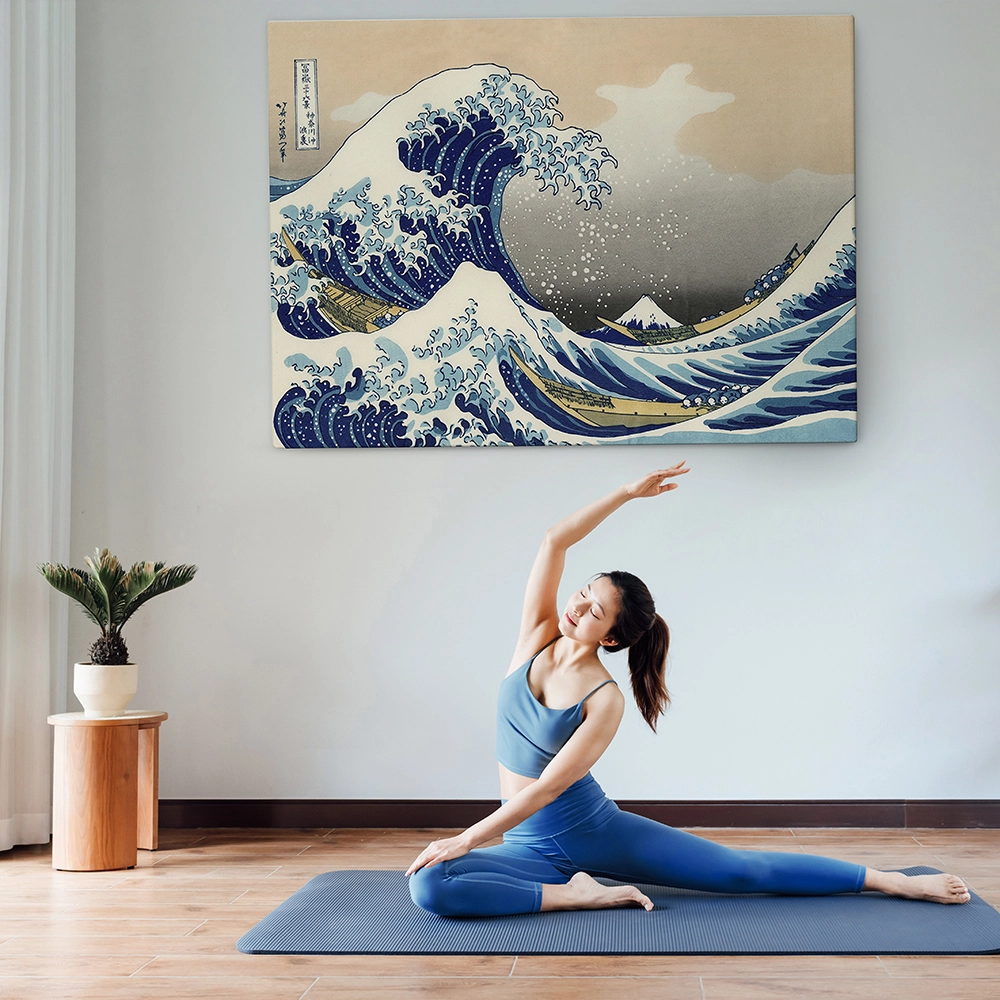 OUTLET Πινακας σε καμβά HOKUSAI - GREAT WAVE 80cm x 50cm