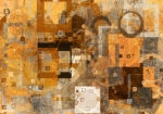 Πινακας σε καμβά GRUNGE ABSTRACT SHAPES 3