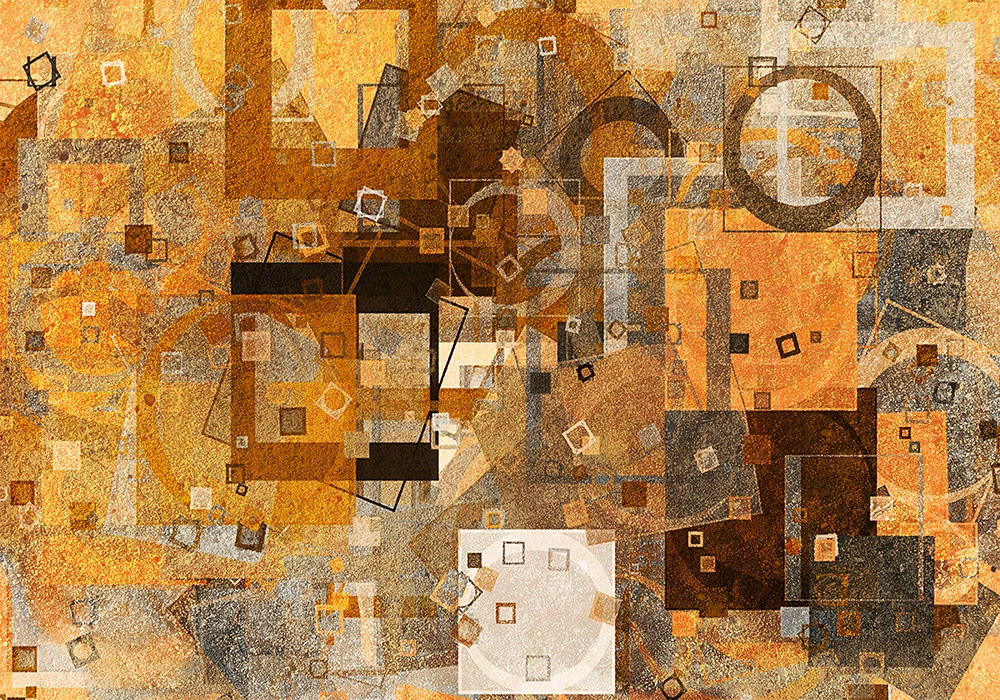 Πινακας σε καμβά GRUNGE ABSTRACT SHAPES 3