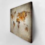Πινακας σε καμβά GRUNGE MAP OF THE WORLD