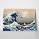 OUTLET Πινακας σε καμβά HOKUSAI - GREAT WAVE 80cm x 50cm