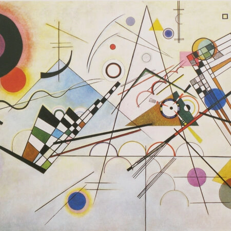 Πινακας σε καμβά KANDINSKY - COMPOSITION No8 - Wassily Kandinsky Sticky 7