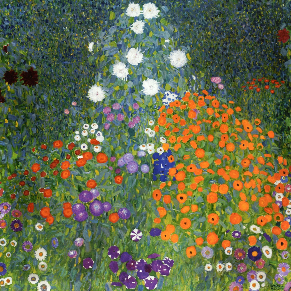 Πινακας σε καμβα KLIMT - COTTAGE GARDEN