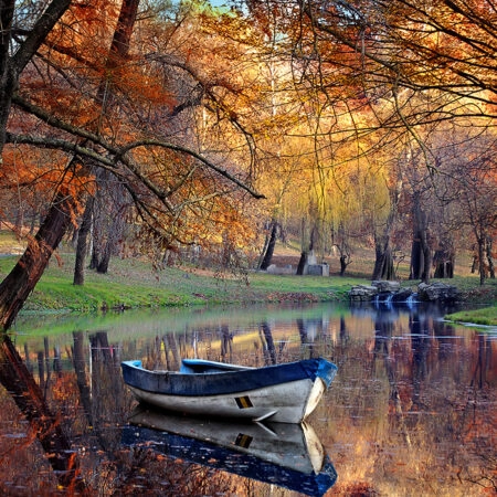 Πινακας σε καμβά LAKE 3 - Λιμνες - Ποταμια Sticky 5