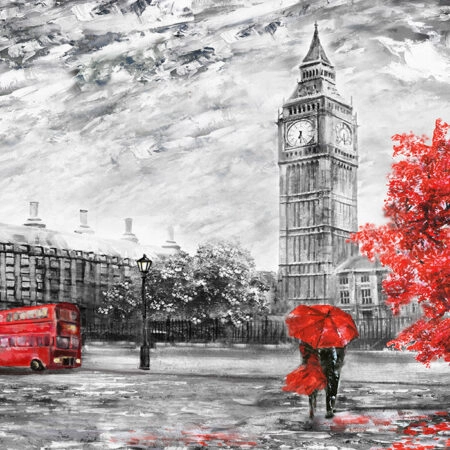 Πινακας σε καμβά LONDON PAINTING 1 - Λονδινο Sticky 4