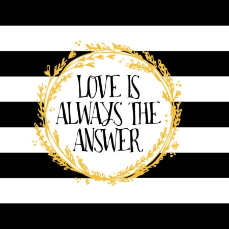 Πίνακας Τετράγωνος LOVE IS THE ANSWER - Αγαπη - Ερωτας Sticky 4