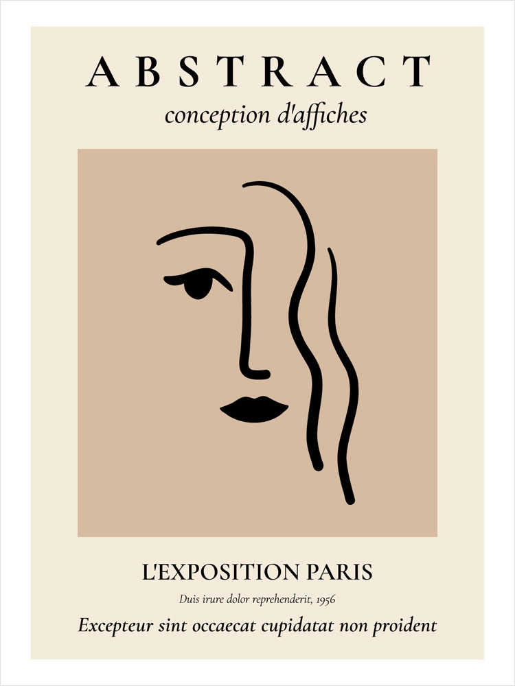 Πόστερ MINIMALIST FACE SILHOUETTE