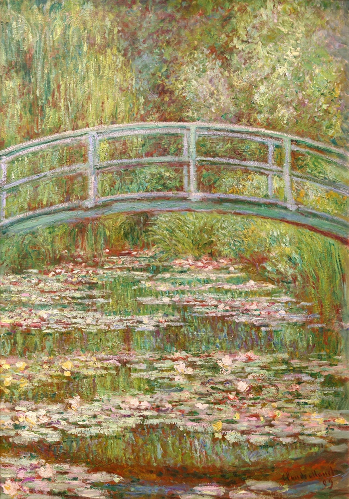 Πινακας σε καμβά MONET - BRIDGE OVER WATER LILY POND