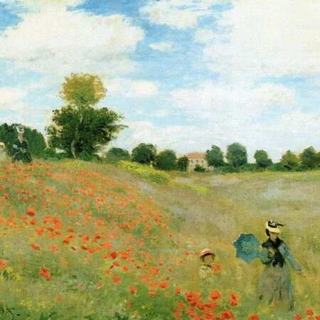Πινακας σε καμβά MONET - POPPIES AT ARGENTEUIL - Monet Claude Sticky 5