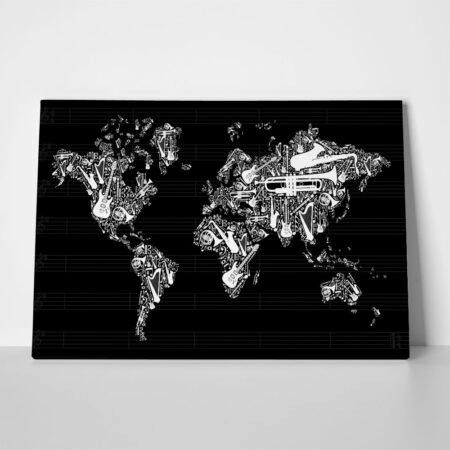 Πινακας σε καμβά MUSIC WORLD - Μουσικη Sticky 2