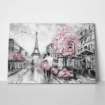 Πινακας σε καμβά OIL PAINTING STREET VIEW PARIS