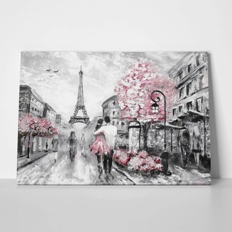 Πινακας σε καμβά OIL PAINTING STREET VIEW PARIS