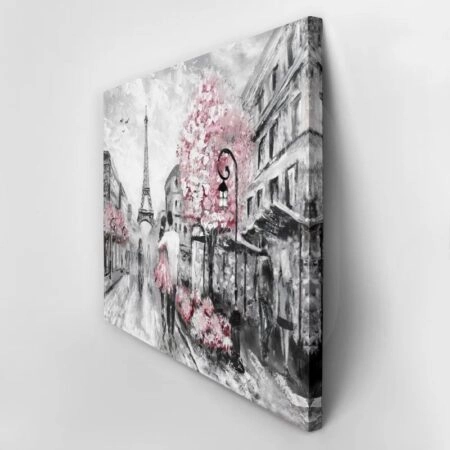 Πινακας σε καμβά OIL PAINTING STREET VIEW PARIS - Παρισι Sticky 3