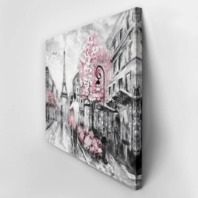 Πινακας σε καμβά OIL PAINTING STREET VIEW PARIS