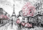 Πινακας σε καμβά OIL PAINTING STREET VIEW PARIS