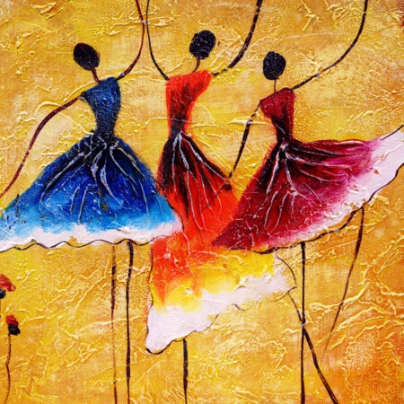 Πινακας σε καμβά OIL PAINTING THREE SPANISH DANCERS - Χορος Sticky 5