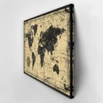 Πινακας σε καμβά OLD BLACK INK MAP