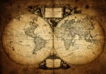 Πινακας σε καμβά OLD WORLD MAP 1752