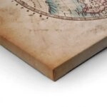 Πινακας σε καμβά OLD STAINED WORLD MAP 1800