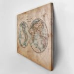 Πινακας σε καμβά OLD STAINED WORLD MAP 1800