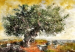 Πινακας σε καμβά OLIVE TREE PAINTING
