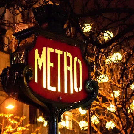 Πινακας σε καμβά PARIS METRO - Vintage Sticky 4
