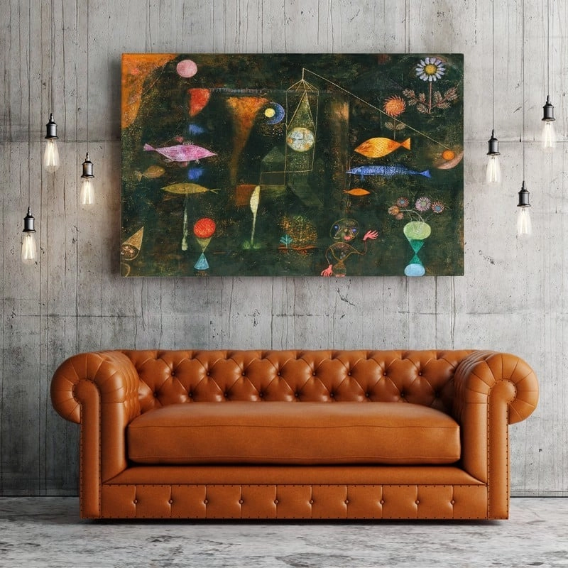 Πινακας σε καμβά PAUL KLEE - FISH MAGIC