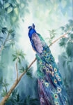 Πινακας σε καμβά PEACOCK PAINTING 2