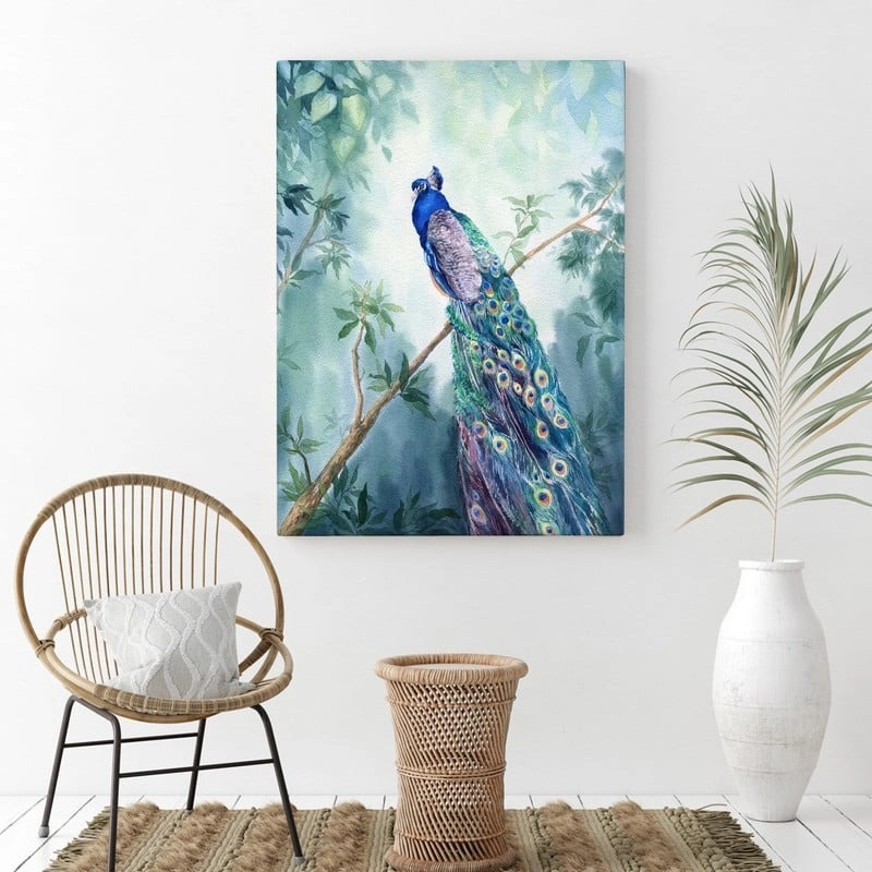 Πινακας σε καμβά PEACOCK PAINTING 2