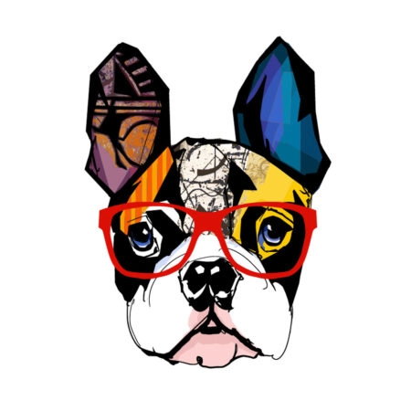 Πίνακας σε καμβά PORTRAIT FRENCH BULLDOG WEARING SUNGLASSES - Σκυλοι Sticky 4