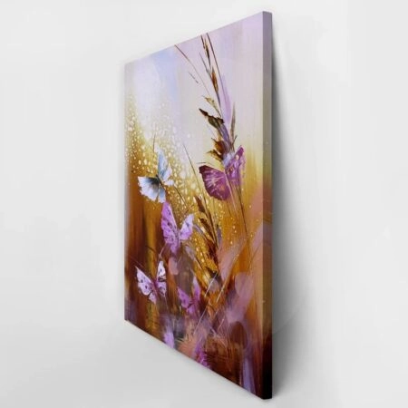 Πινακας σε καμβά PURPLE BUTTERFLIES - Πεταλουδες Sticky 3