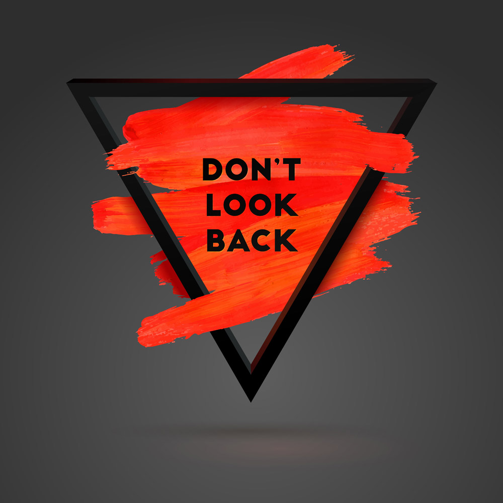 Πίνακας σε καμβά QUOTE DON'T LOOK BACK