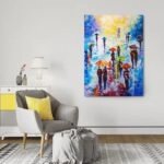 Πινακας σε καμβά RAINY DAY OIL PAINTING 2
