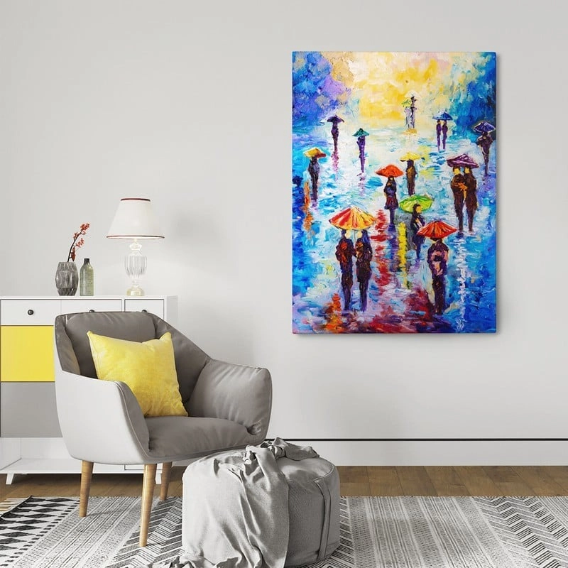 Πινακας σε καμβά RAINY DAY OIL PAINTING 2