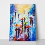 Πινακας σε καμβά RAINY DAY OIL PAINTING 2
