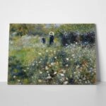 Πινακας σε καμβά RENOIR - FEMME AVEC PARASOL DANS UN JARDIN