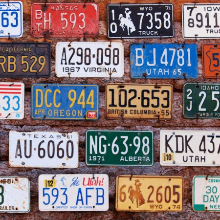 Πινακας σε καμβά RETRO CAR PLATES - Αυτοκινητα Sticky 5