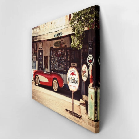 Πινακας σε καμβά RETRO RED CAR - Αυτοκινητα Sticky 3