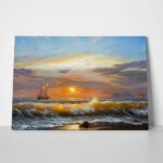 Πινακας σε καμβά SAILBOAT SUNSET