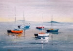 Πινακας σε καμβά SAILING BOATS OIL PAINTING