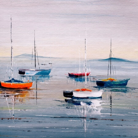 Πινακας σε καμβά SAILING BOATS OIL PAINTING - Βαρκες και Καραβια Sticky 5