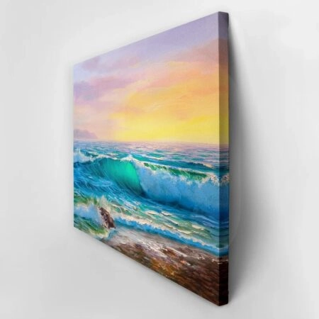 Πινακας σε καμβά SEASCAPE SUNSET - Κυματα Sticky 2