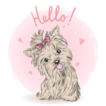 Πίνακας σε καμβά SMALL CUTE PUPPY GIRL